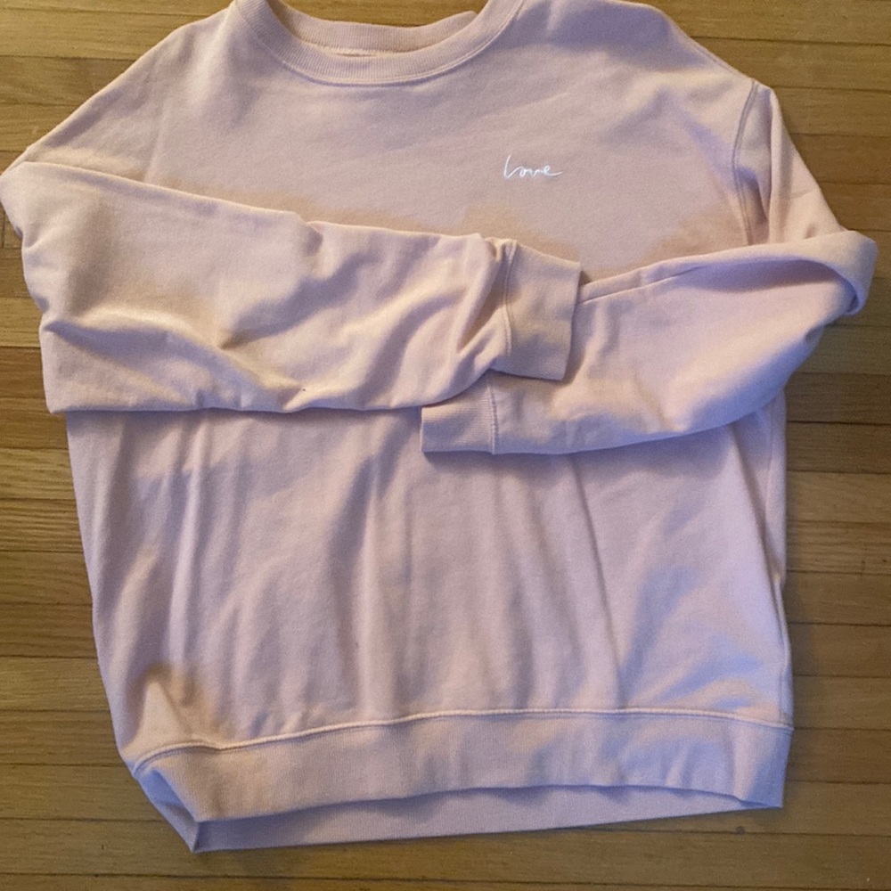 Barely warm light pink crewneck